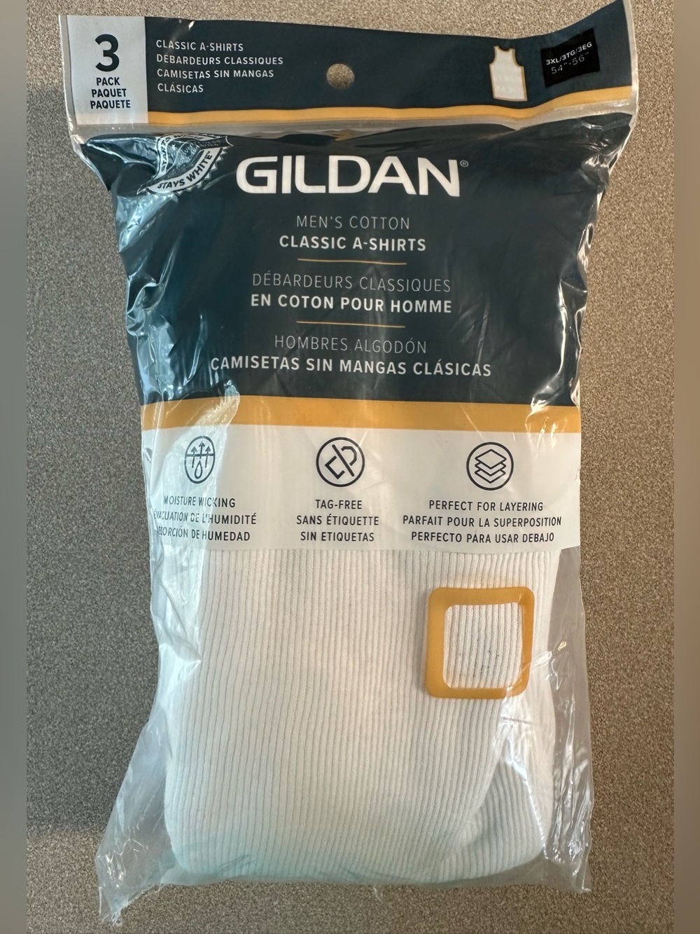 3 pack Gildan Classic A-Shirts/Tank Tops - NIP